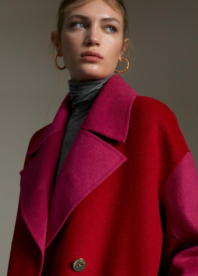 Lola Casademunt Abrigo Bicolor Handmade