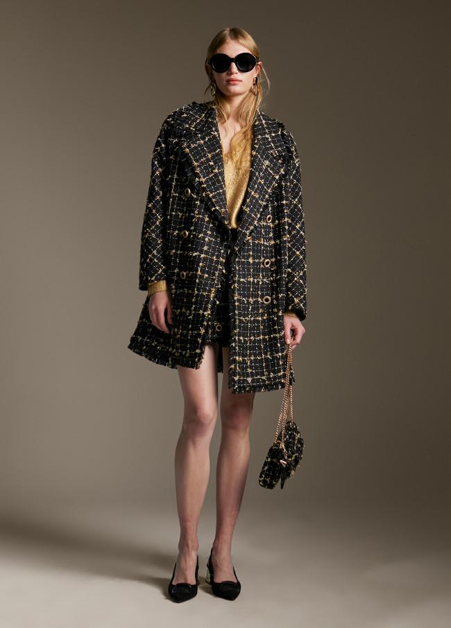 Lola Casademunt Abrigo Cuadros Lúrex