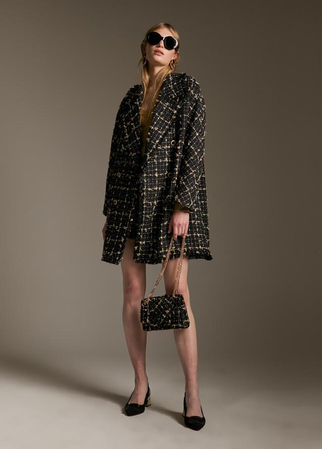 lola casademunt Abrigo cuadros lúrex