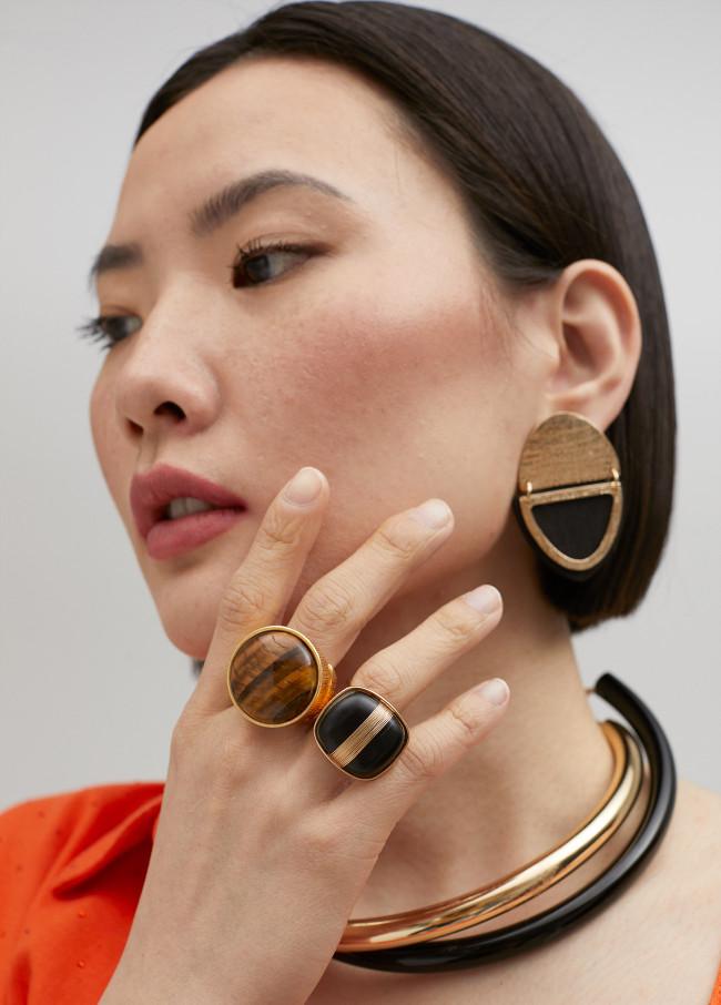 Lola Casademunt Anillo ágata Marrón