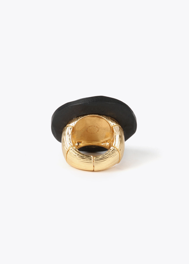 Lola Casademunt Anillo Madera Con Joya