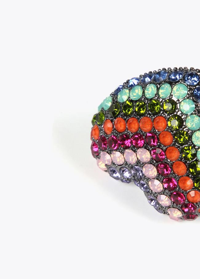 Lola Casademunt Anillo Maxi Corazón Arcoíris