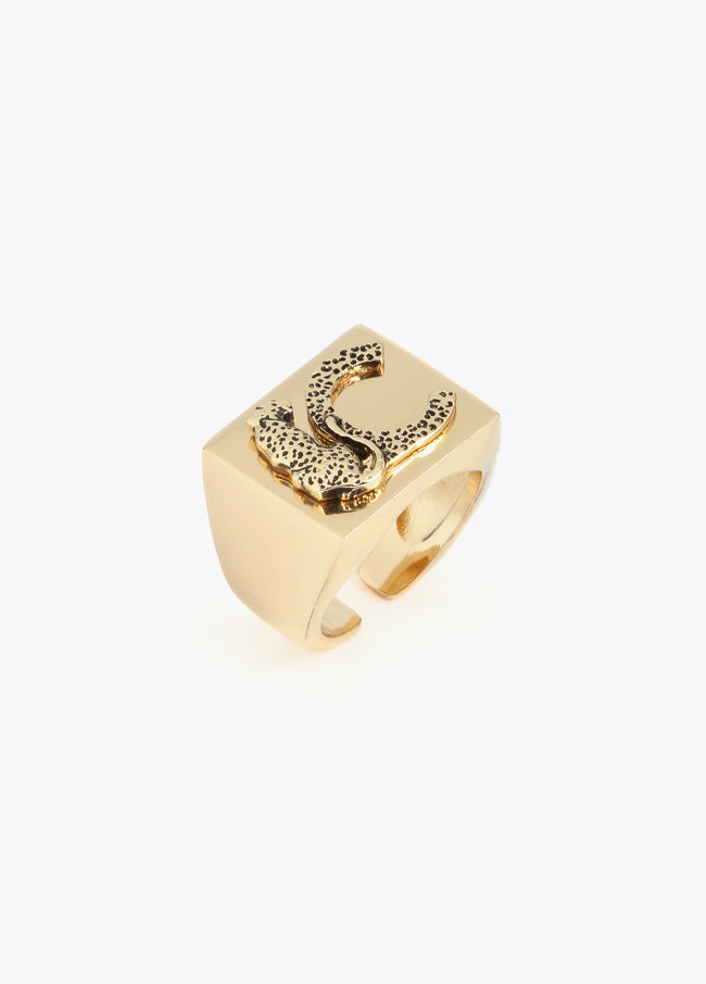 Lola Casademunt Anillo Sello Con Logo Animal