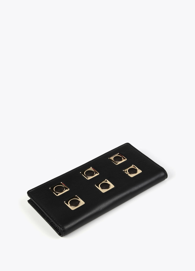 Lola Casademunt Billetero Negro Y Dorado