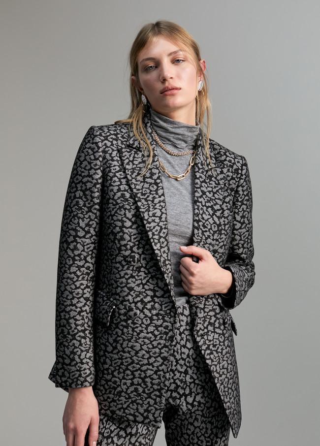 Lola Casademunt Blazer Jacquard Animal Print