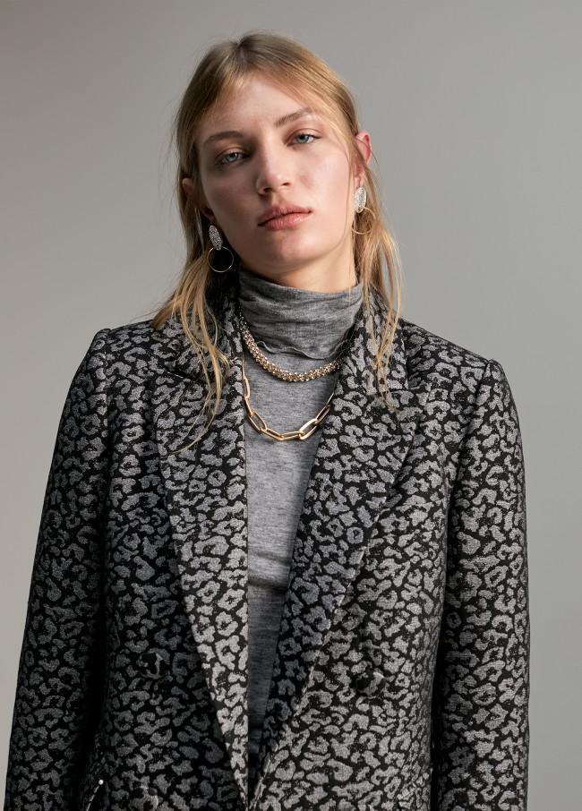 Lola Casademunt Blazer Jacquard Animal Print