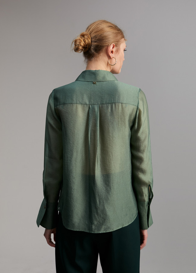 Lola Casademunt Blusa Bolsillos Transparencia