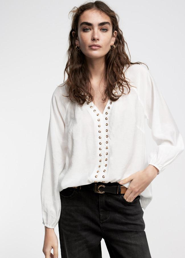 lola casademunt Blusa detalle eyelets