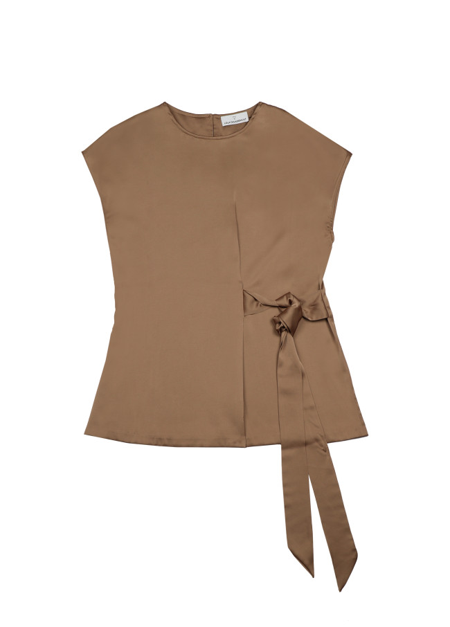 Lola Casademunt Blusa Satinada Atada En Cintura