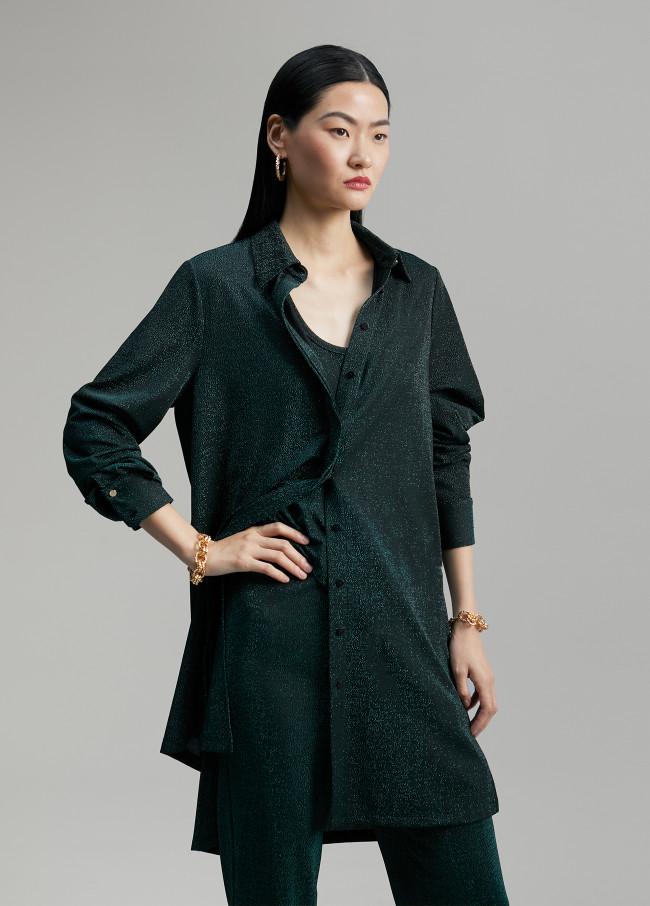 Lola Casademunt Blusón Largo De Punto Lúrex