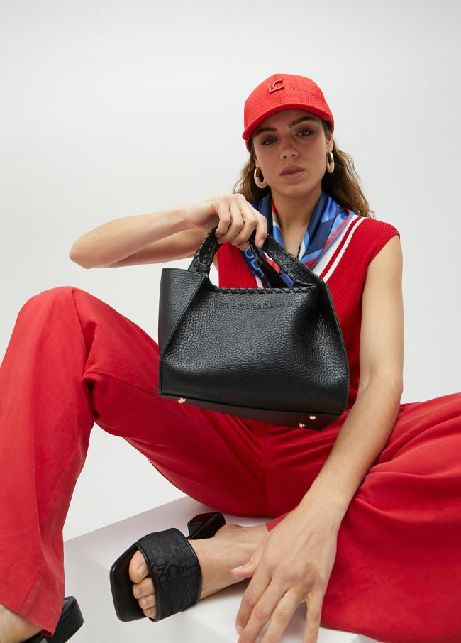 Lola Casademunt Bolso Bandolera Con Pespuntes