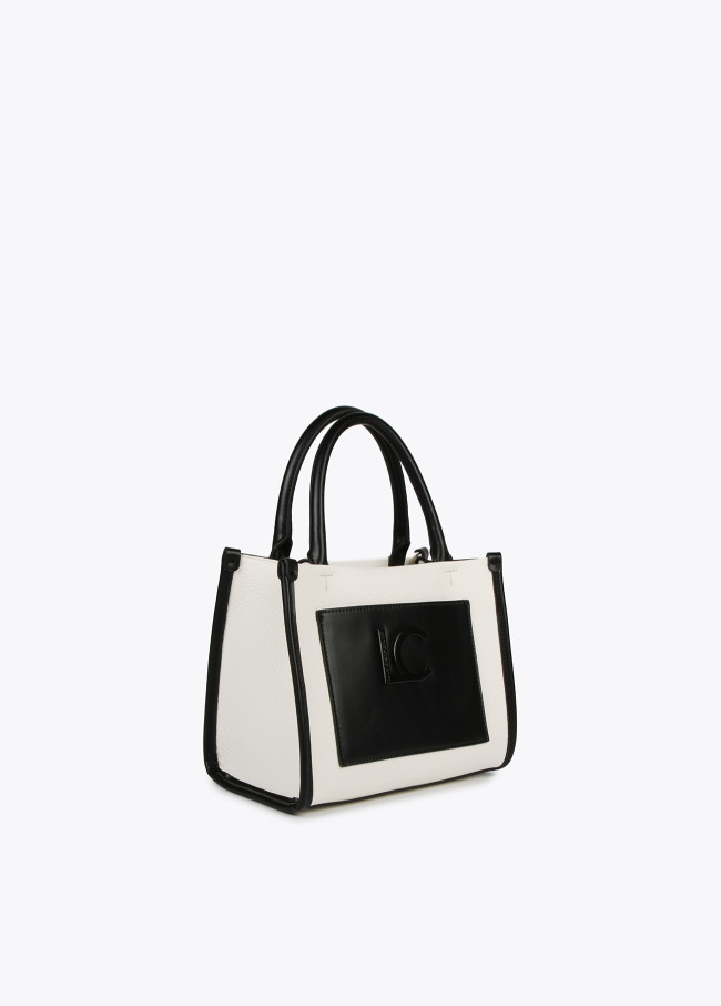 Lola Casademunt Bolso Bicolor Efecto Piel