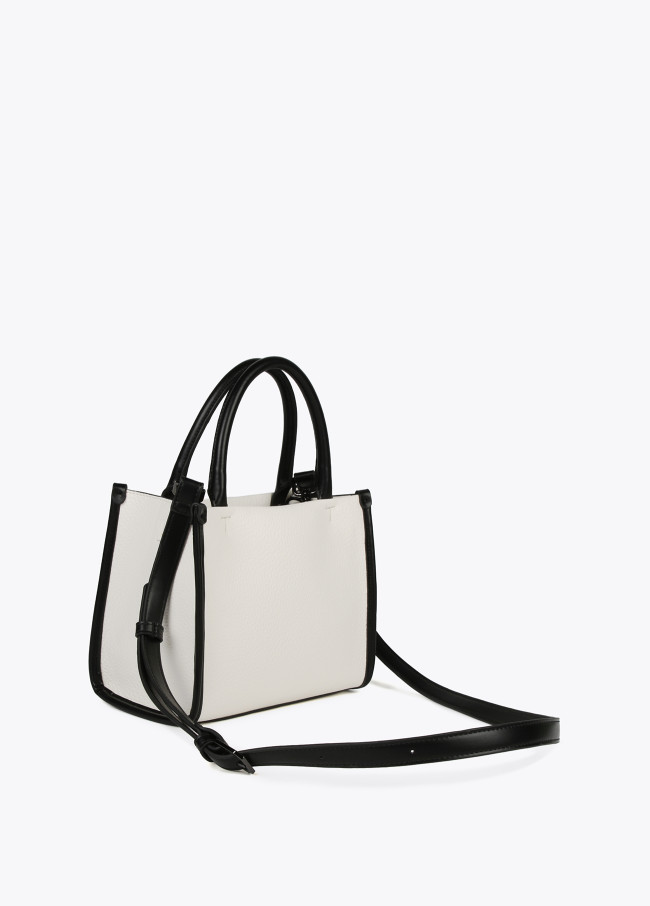 Lola Casademunt Bolso Bicolor Efecto Piel