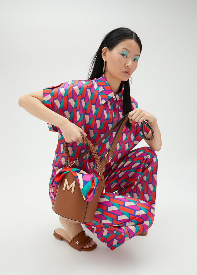 Lola Casademunt Bolso Bombonera Con Asa Trenzada