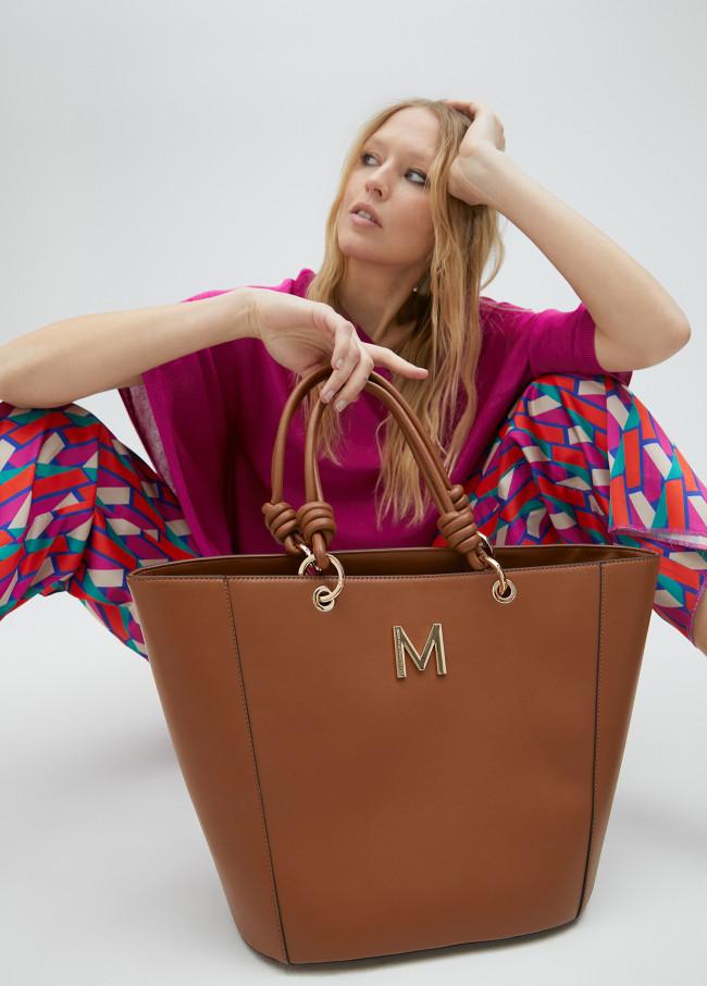 Lola Casademunt Bolso Efecto Piel Con Nudos