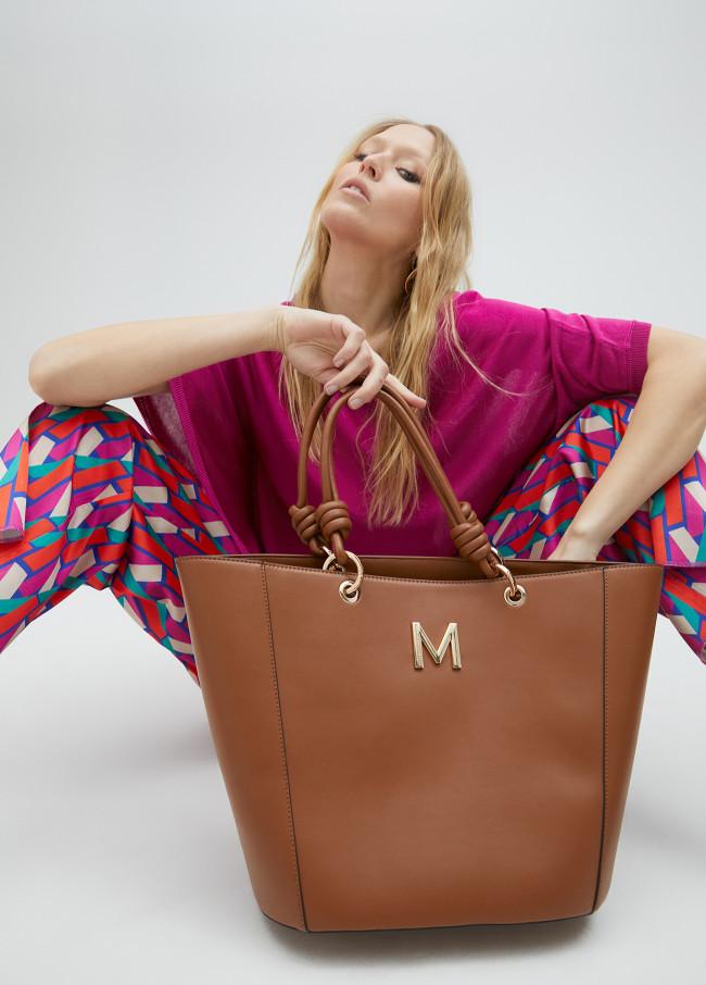 Lola Casademunt Bolso Efecto Piel Con Nudos