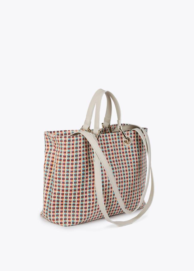 Lola Casademunt Bolso Efecto Rafia Multicolor