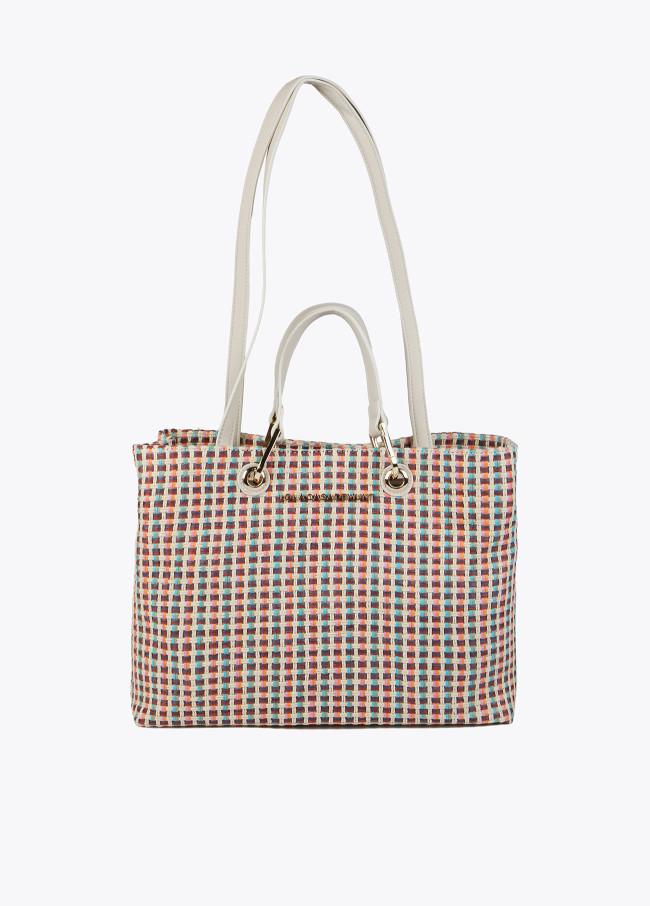 Lola Casademunt Bolso Efecto Rafia Multicolor