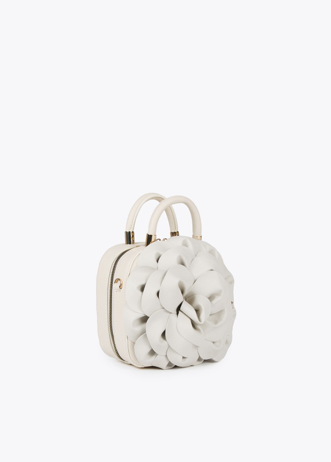 Lola Casademunt Bolso Flor Efecto Piel