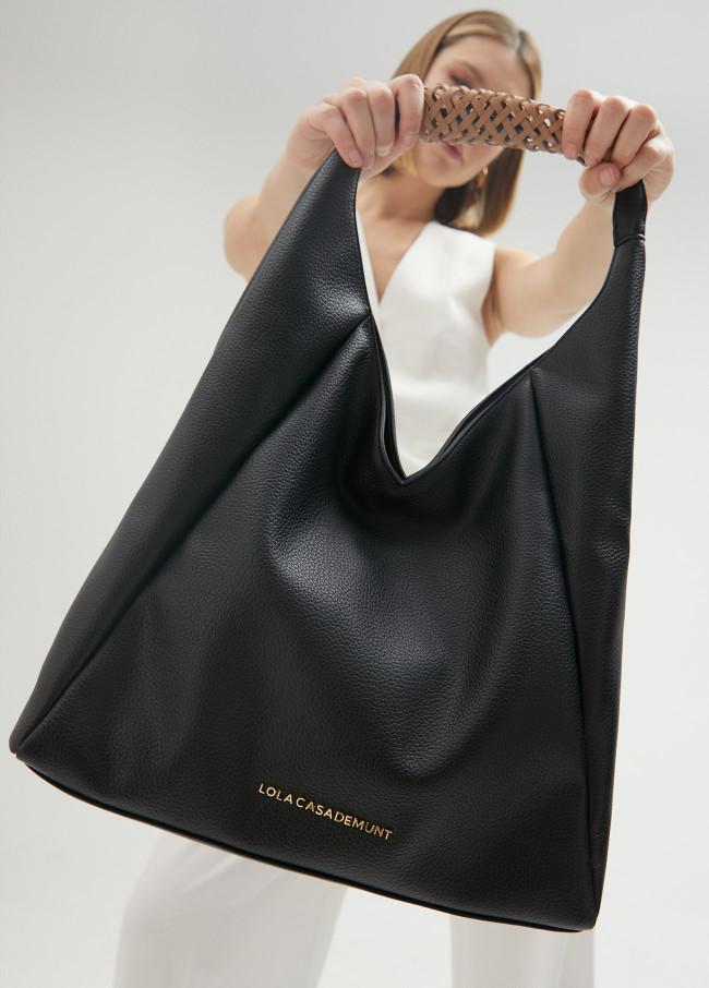 Lola Casademunt Bolso Shopper Con Detalle Trenzado