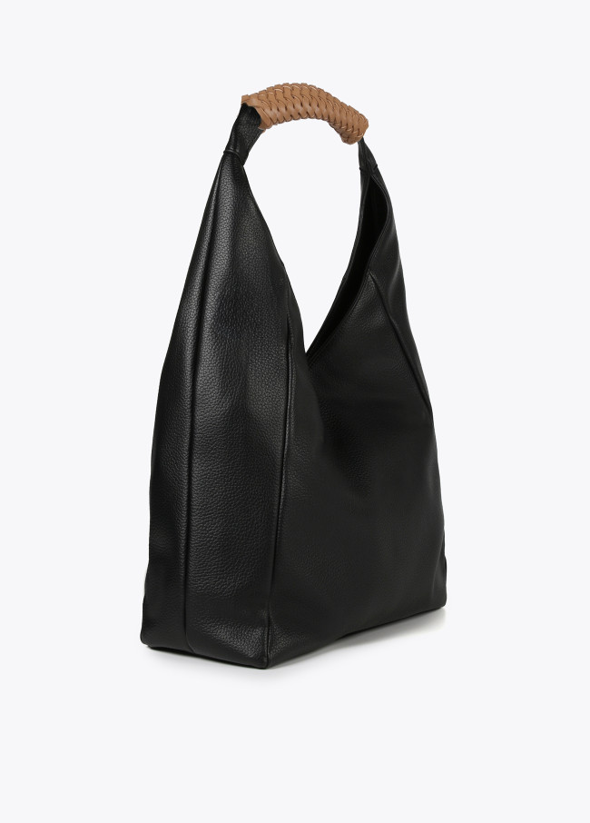 Lola Casademunt Bolso Shopper Con Detalle Trenzado