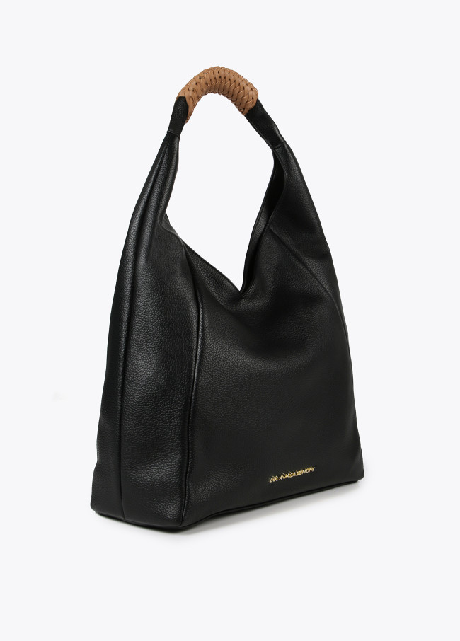 Lola Casademunt Bolso Shopper Con Detalle Trenzado