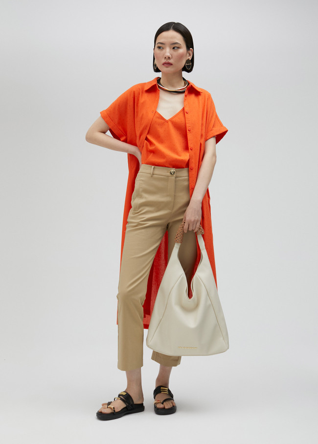 Lola Casademunt Bolso Shopper Con Detalle Trenzado