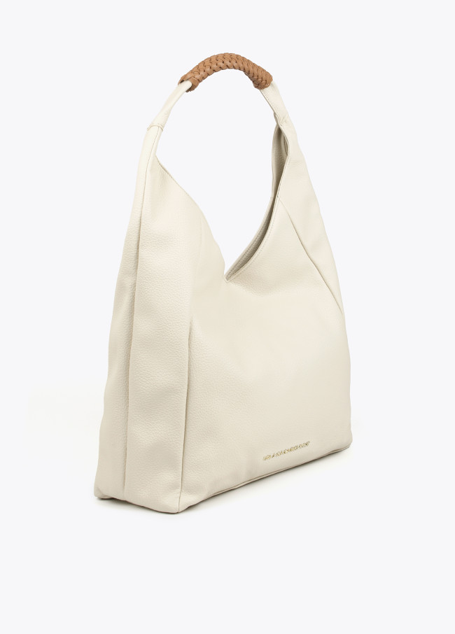 Lola Casademunt Bolso Shopper Con Detalle Trenzado