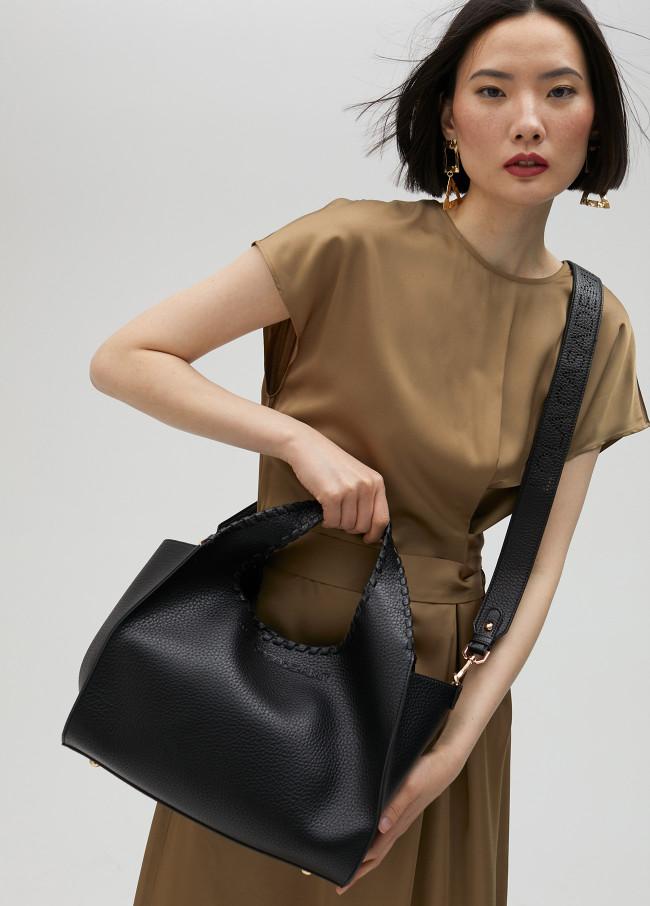 Lola Casademunt Bolso Shopper Con Pespuntes