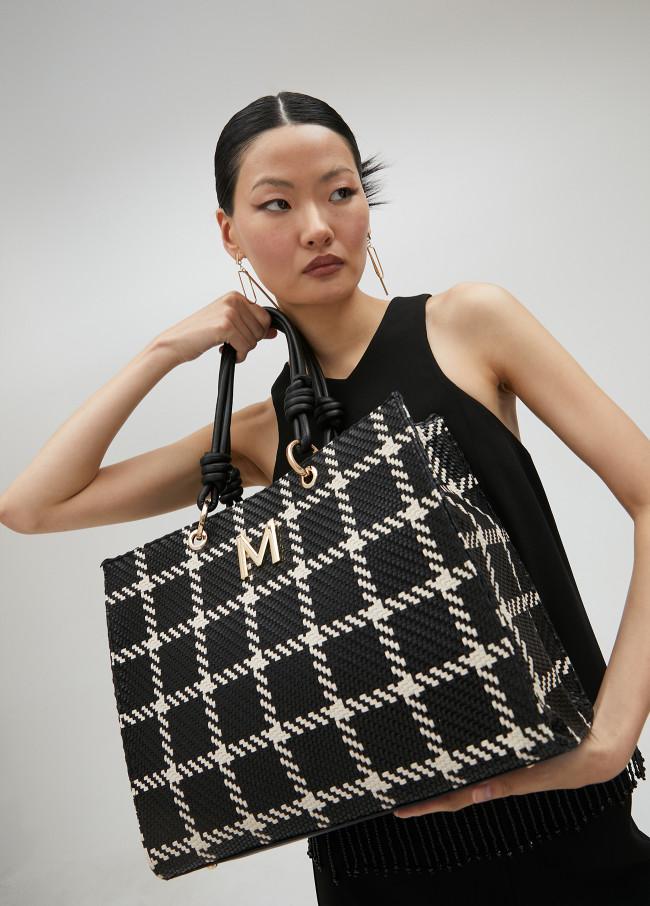 Lola Casademunt Bolso Shopper De Cuadros