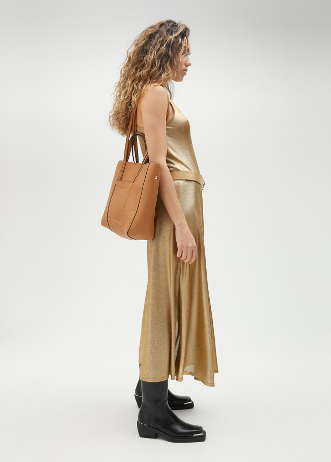 Lola Casademunt Bolso Shopper Efecto Piel