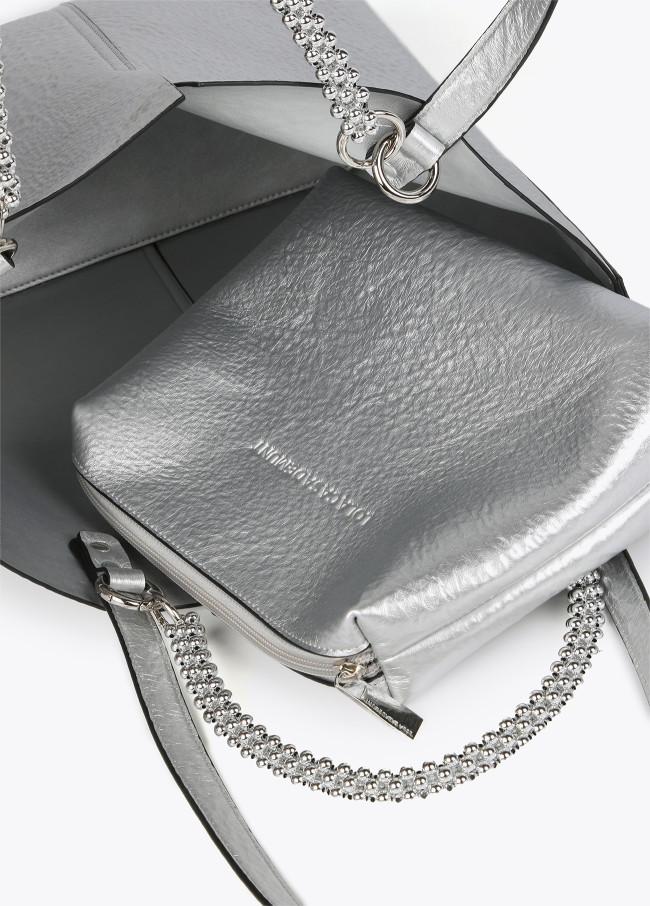 Lola Casademunt Bolso Shopper Metalizado