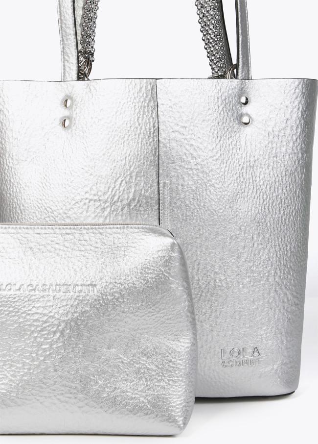 Lola Casademunt Bolso Shopper Metalizado