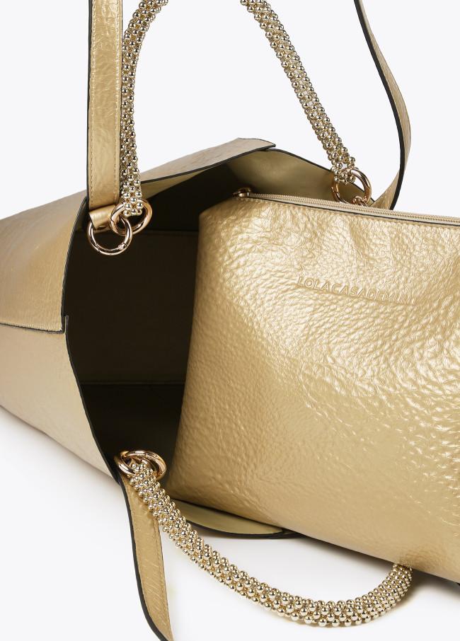 Lola Casademunt Bolso Shopper Metalizado