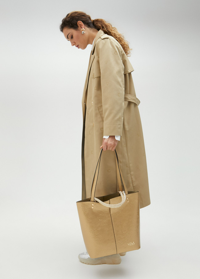 Lola Casademunt Bolso Shopper Metalizado