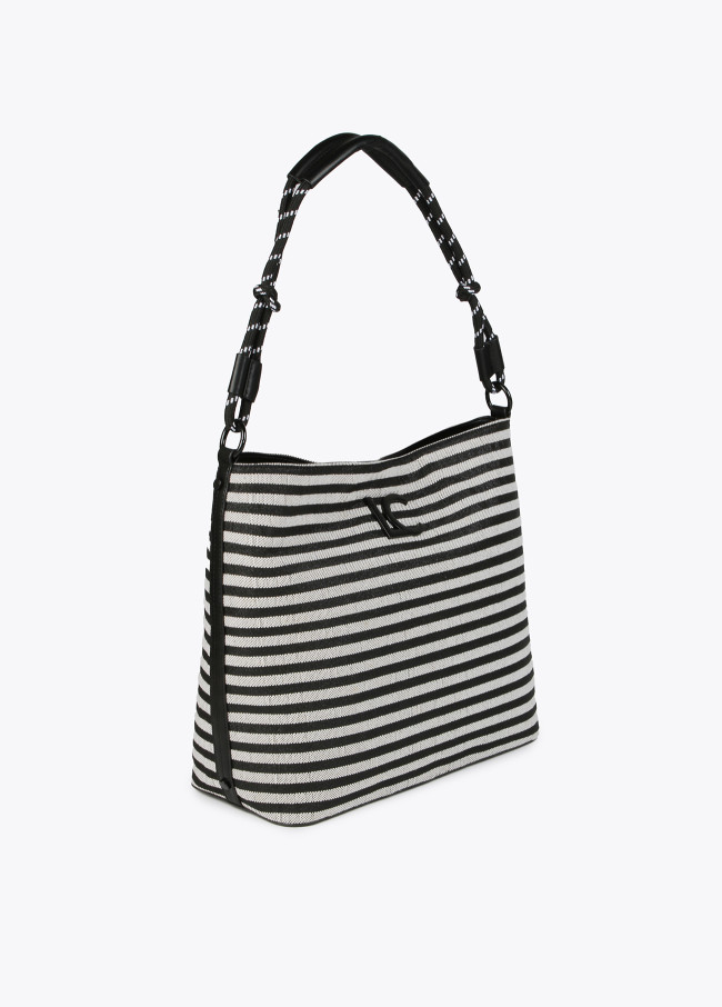Lola Casademunt Bolso Shopper Rayas