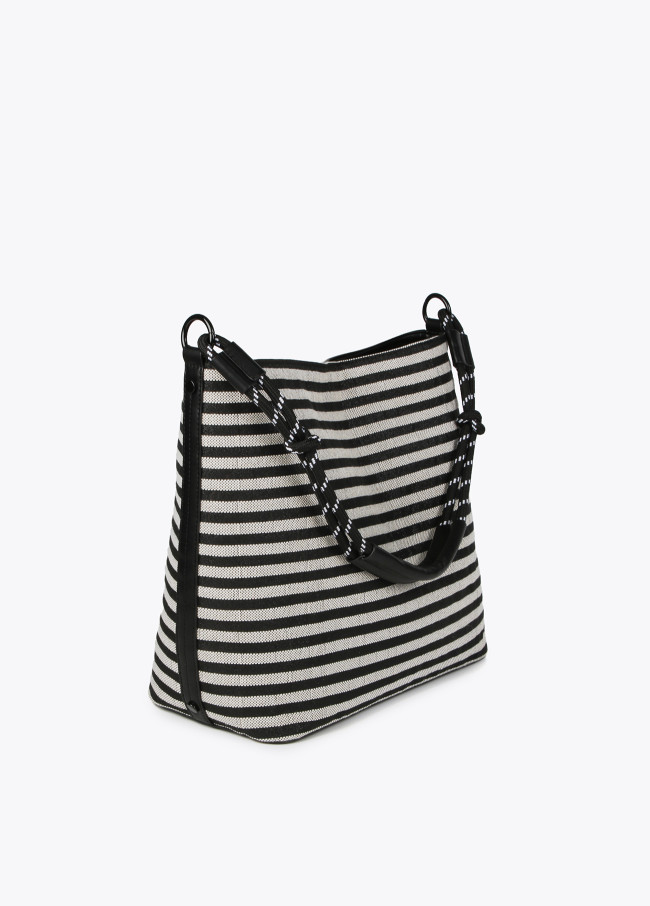 Lola Casademunt Bolso Shopper Rayas