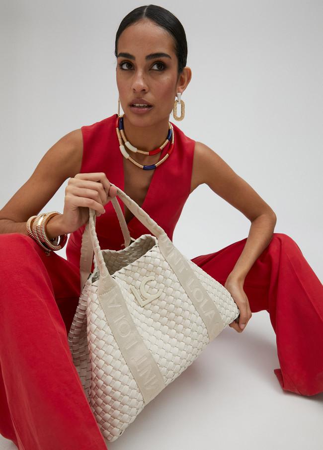 Lola Casademunt Bolso Shopper Trenzado A Mano