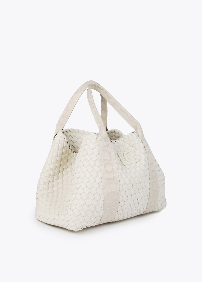 Lola Casademunt Bolso Shopper Trenzado A Mano