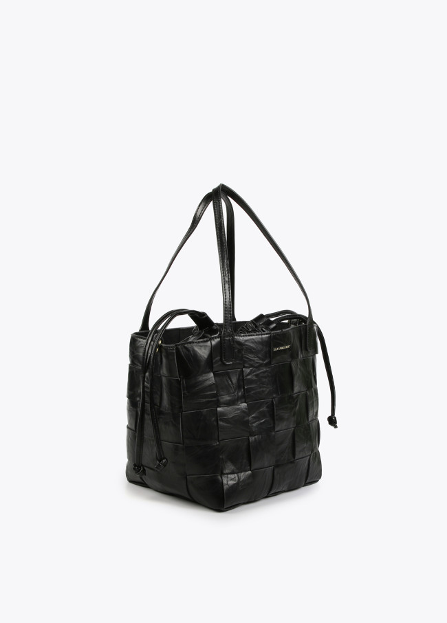 Lola Casademunt Bolso Shopper Trenzado Con Textura