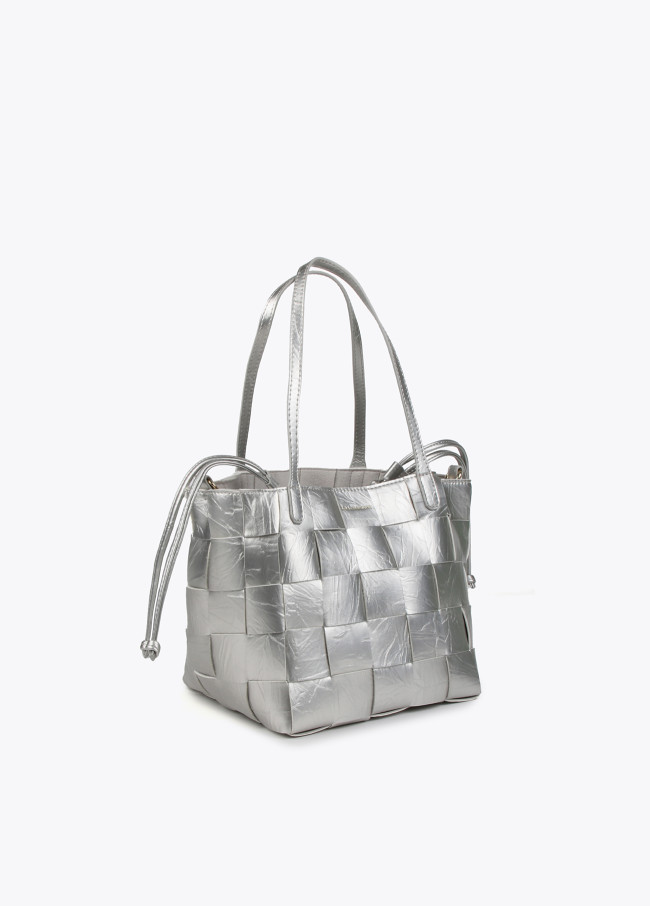Lola Casademunt Bolso Shopper Trenzado Con Textura