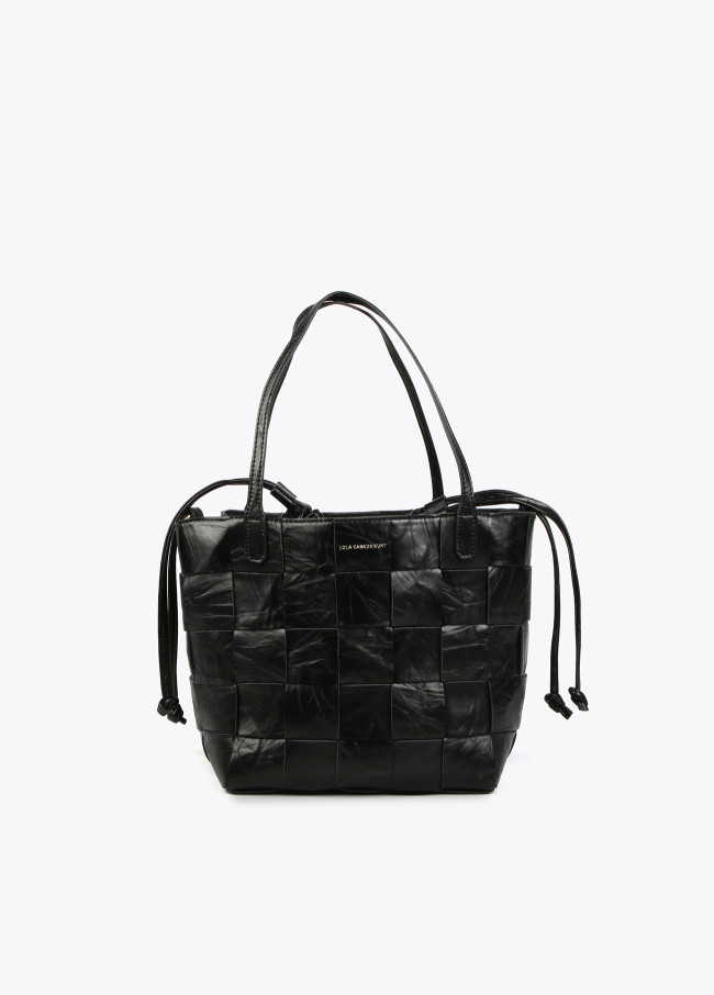 lola casademunt Bolso shopper trenzado con textura