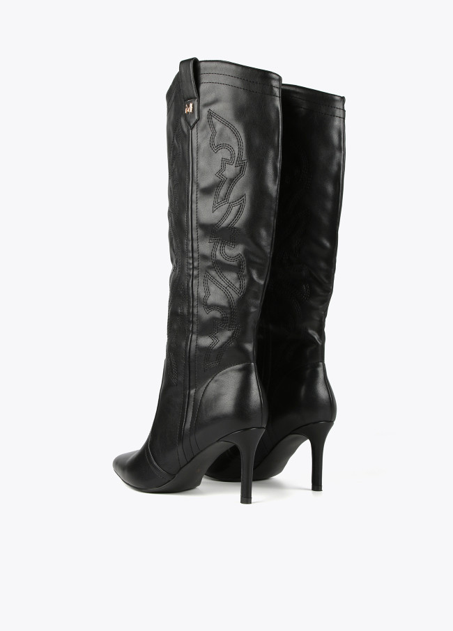 Lola Casademunt Bota Cowboy De Caña Alta