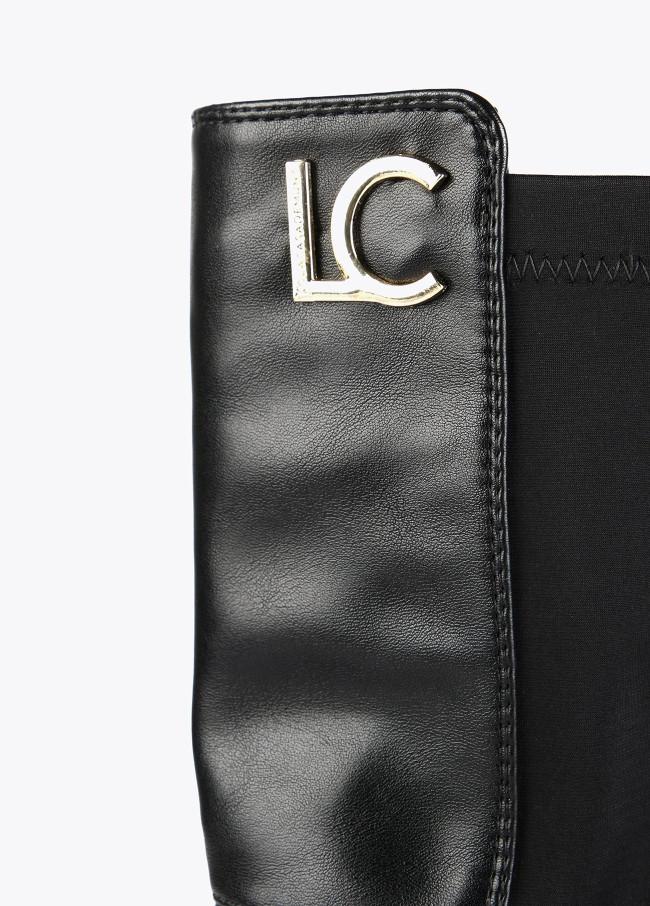 Lola Casademunt Botin Media Caña Dos Tejidos