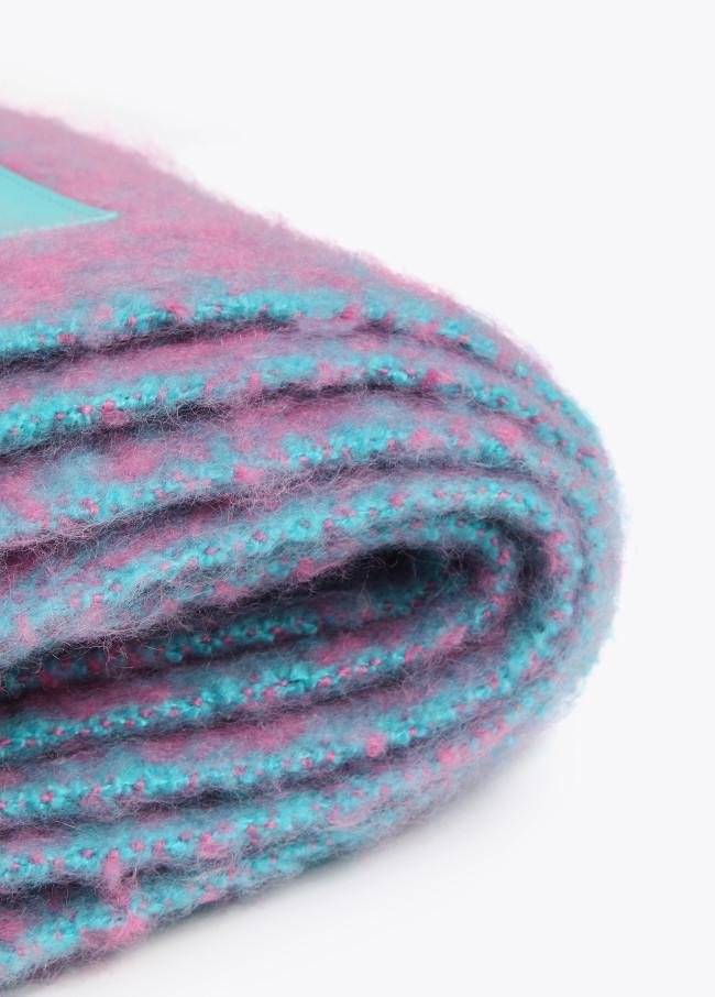 Lola Casademunt Bufanda Bicolor Con Flecos