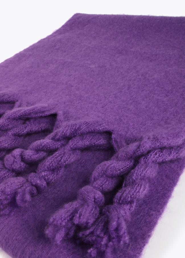 Lola Casademunt Bufanda Con Flecos Trenzados