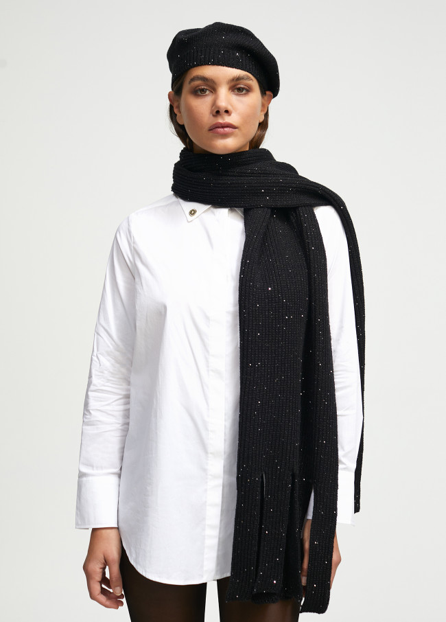 Lola Casademunt Bufanda Con Mini Lentejuelas