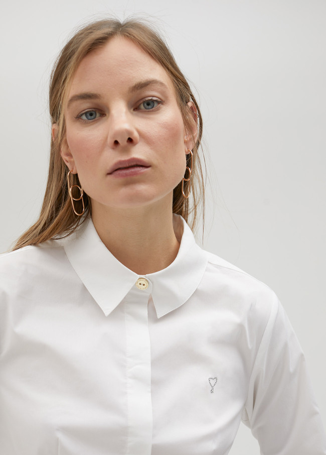 Lola Casademunt Camisa Blanca Ajustada