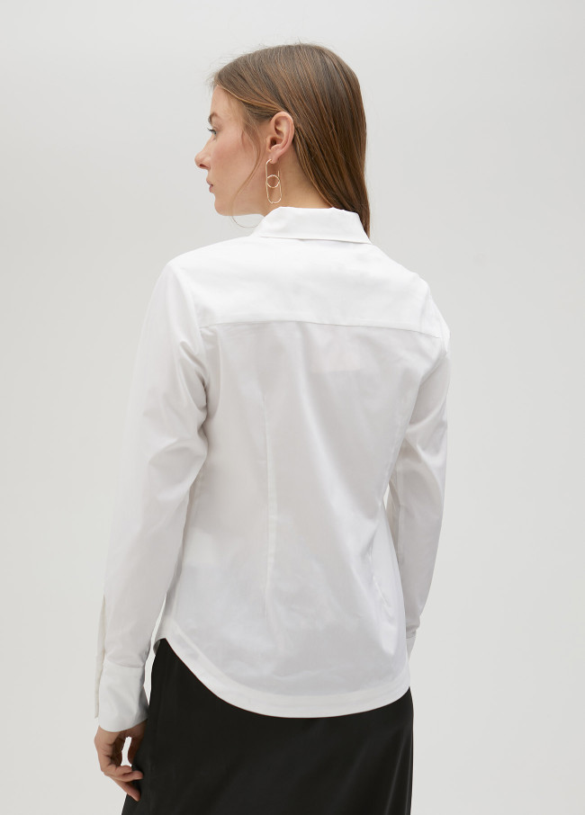 Lola Casademunt Camisa Blanca Ajustada