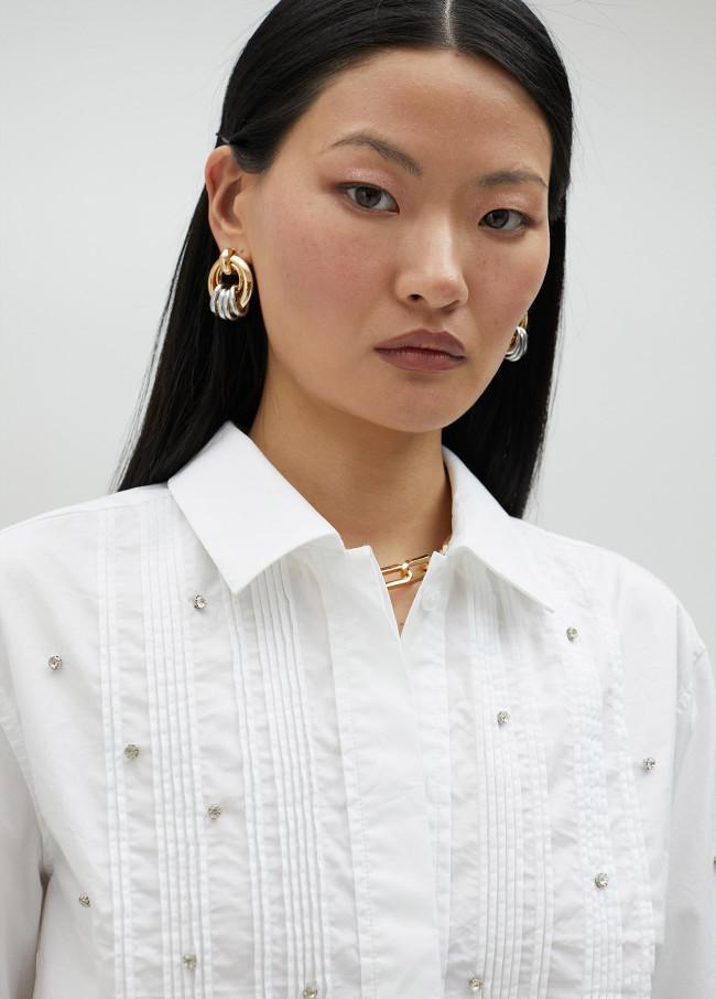 Lola Casademunt Camisa Corta Con Strass